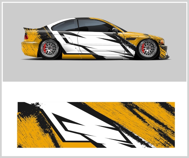 Auto wrap sticker ontwerpconcept.