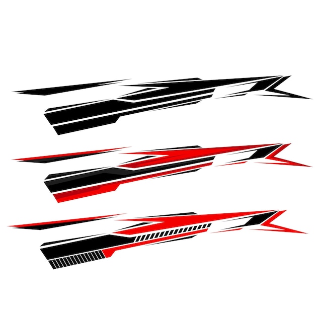 Vector auto wrapping decal sjabloon vector ontwerp racing auto body decals