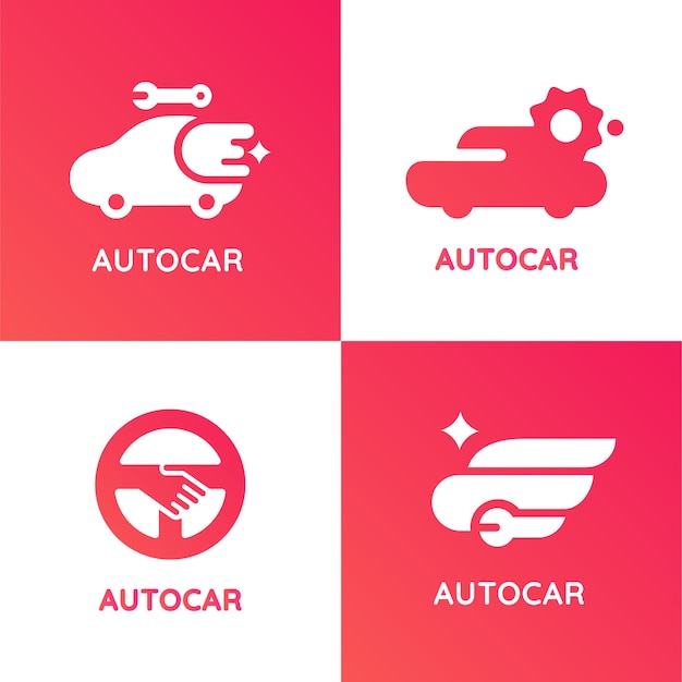 Vector autocar modern style application logo