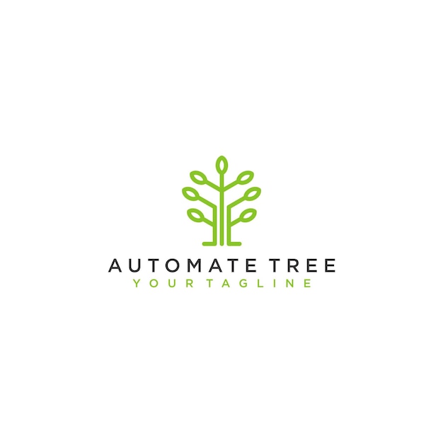 автоматизировать логотип дерева