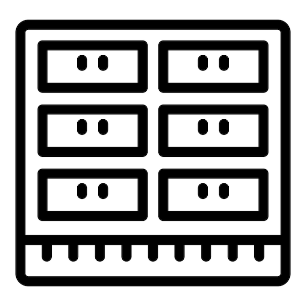 Vector automated parcel locker icon outline vector postal service point