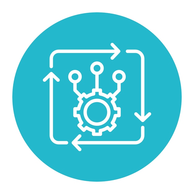 Automated Process icon vector image Can be used for Mass Production