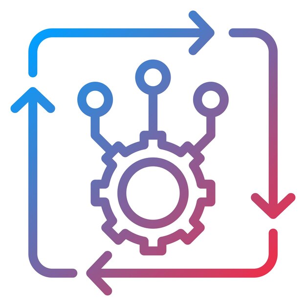 Automated Process icon vector image Can be used for Mass Production