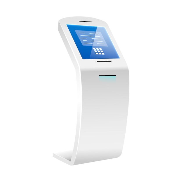 Vector automated teller machine realistic illustration