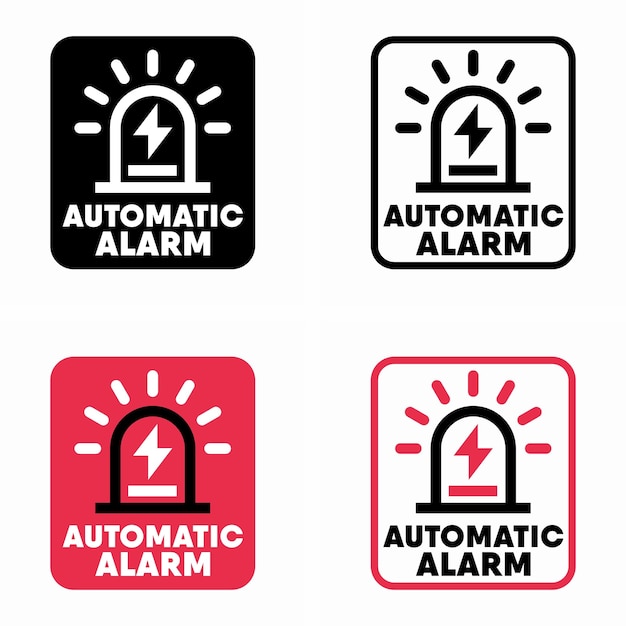 Automatic Alarm vector information sign