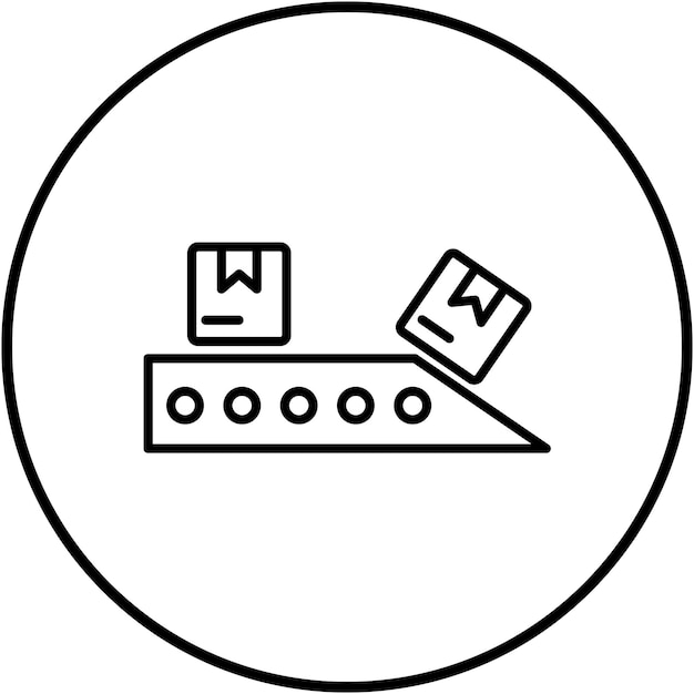 Vector automatic conveyor icon vector image can be used for industrial process