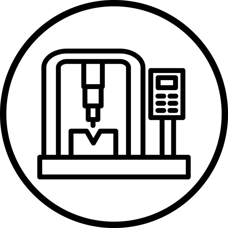 Vector automatic drilling icon style