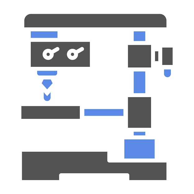 Vector automatic drilling icon style