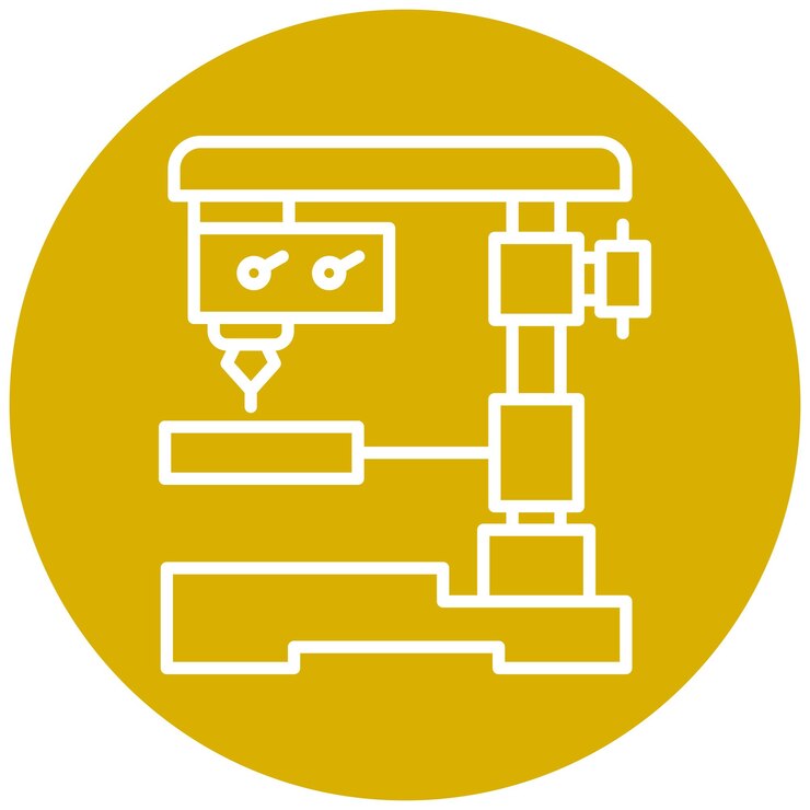 Vector automatic drilling icon style