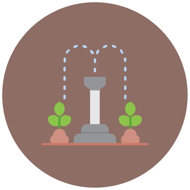 Automatic Irrigation Flat Illustration