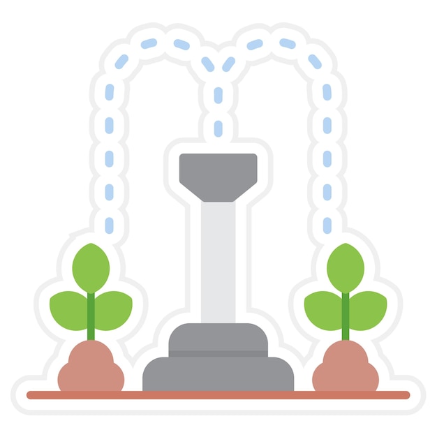 Vector automatic irrigation flat illustration