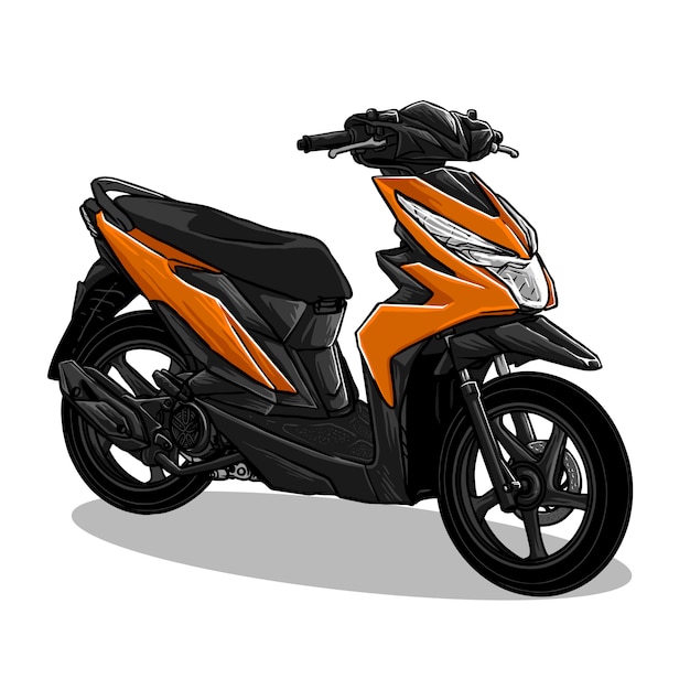 Automatic transmission motorcycle illustration