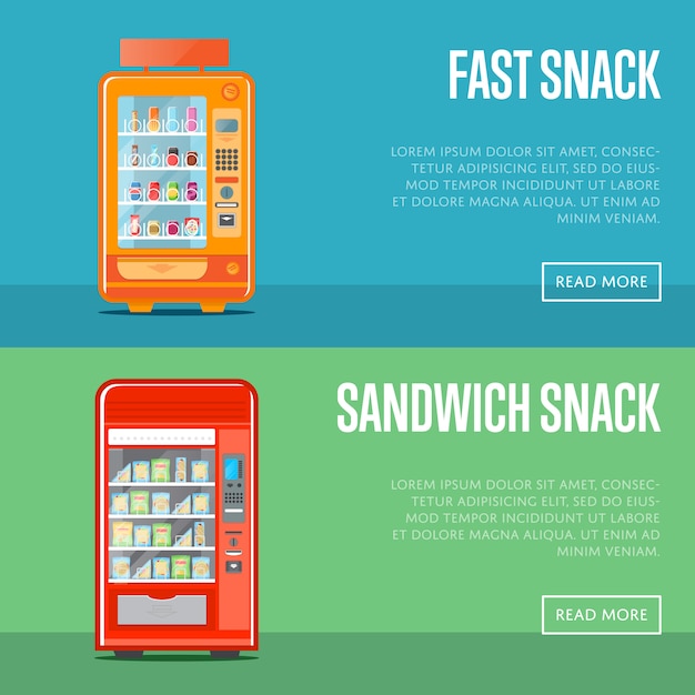 Automatic vending machine banner set