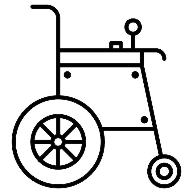 Automatic Wheelchair Vector Illustration