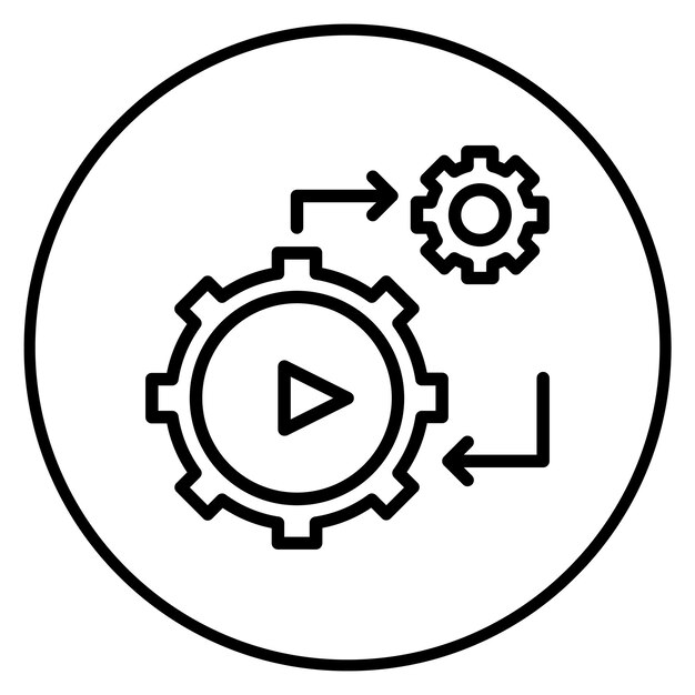 Automation icon vector beeld Kan worden gebruikt voor Digital Disruption