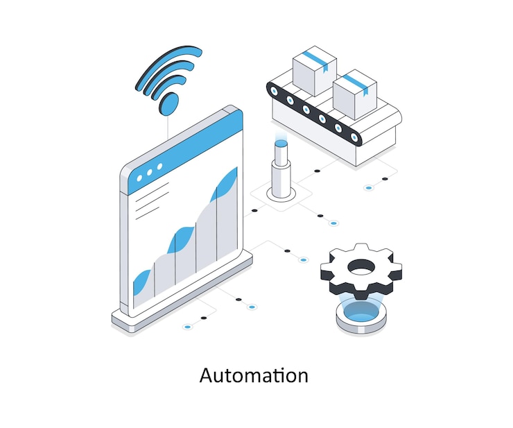 Vector automation isometric stock illustration eps file stock illustration