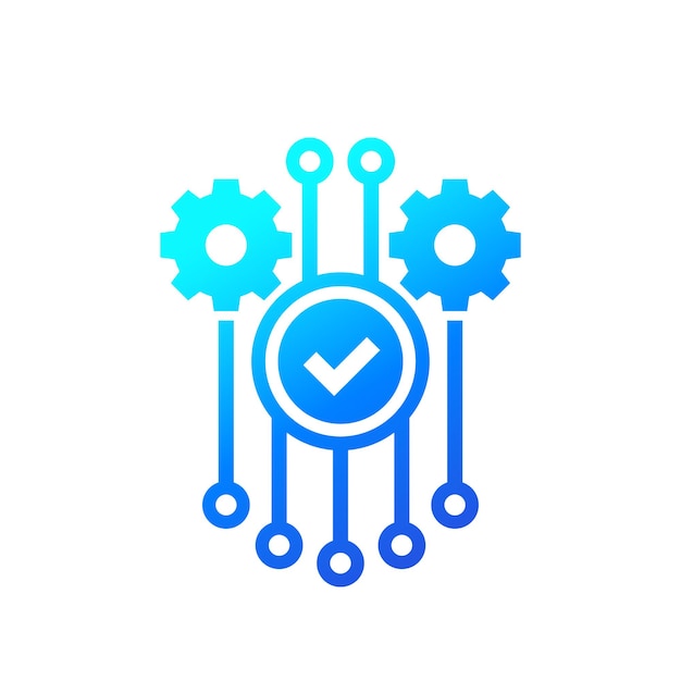 Vector automation and optimization process icon