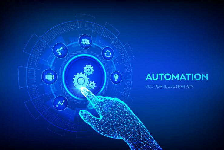 Vector automation software background