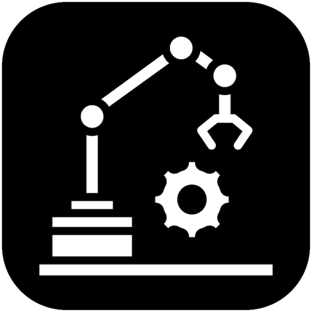 ロボティクスのアイコンセットの自動化ベクトルアイコンのイラスト
