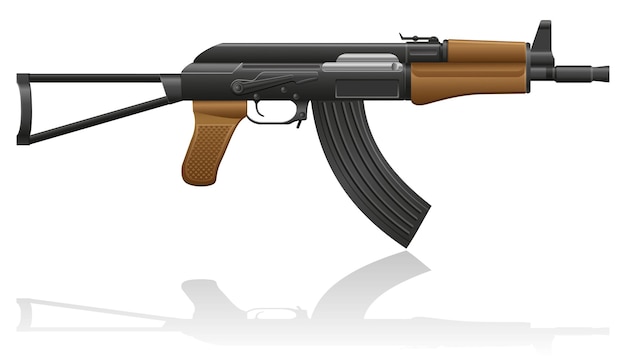 Automatische machine ak-47 kalashnikov vectorillustratie geïsoleerd op een witte background