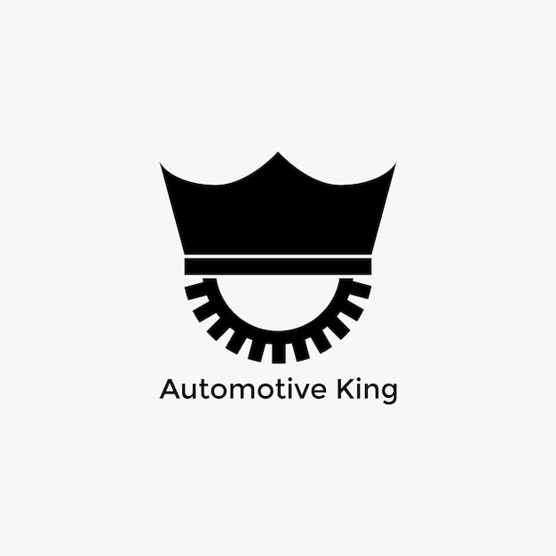 Automobiel koning logo ontwerpsjabloon