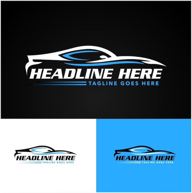 Logo dell'automobile - logo aziendale dell'auto - logo di riparazione auto