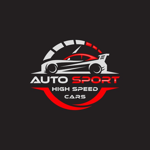 Automotive and auto speed car logo design vector template
