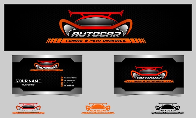 Automotive car company logo design and business card