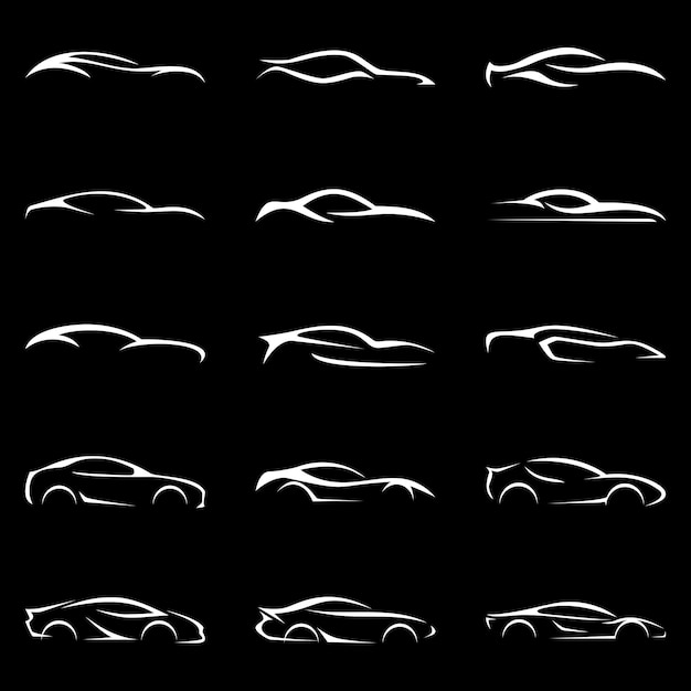 自動車車のロゴ アイコン ベクトル図