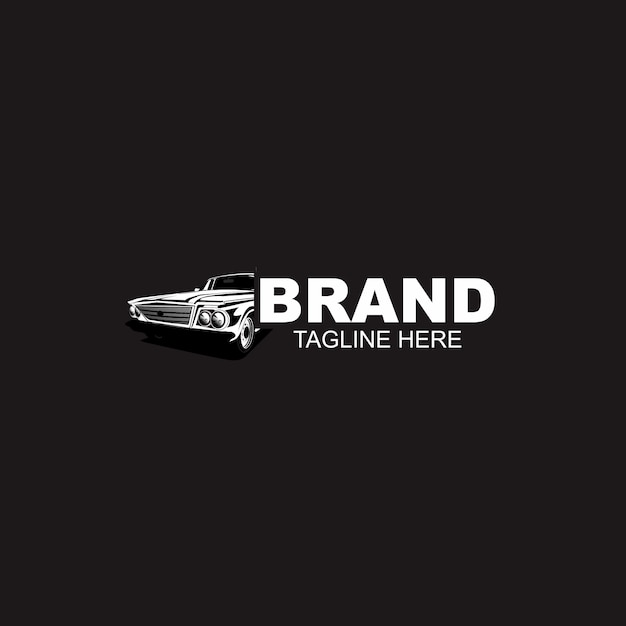 Automotive car logo template black and white