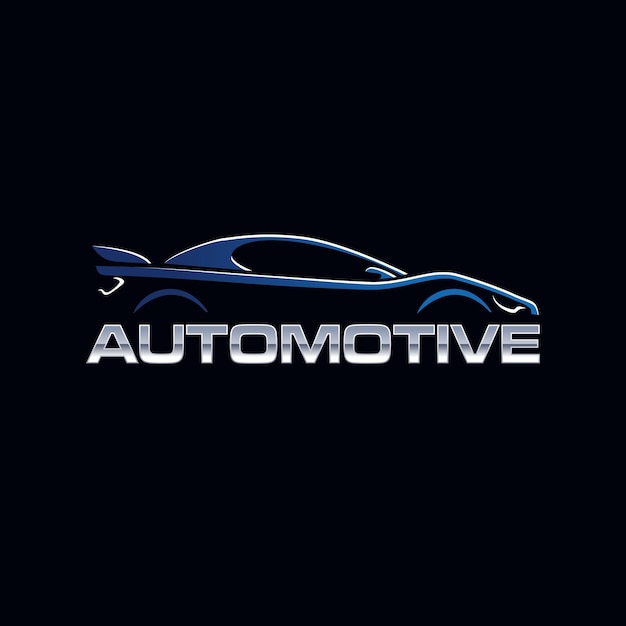 Vector automotive car mascot logo silhouette