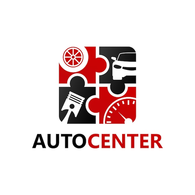 Vettore vettore premium del modello di logo del centro automobilistico