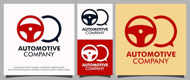 Modello di progettazione del logo dell'azienda automobilistica