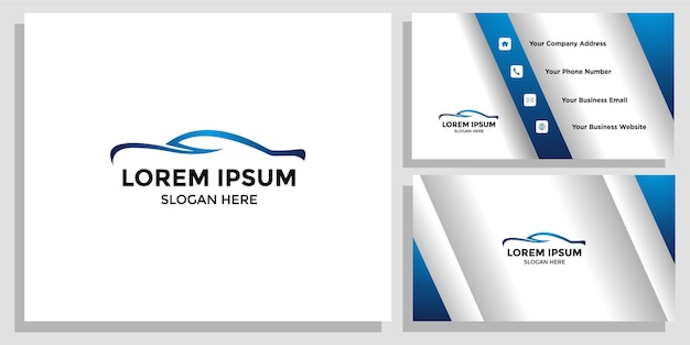 Вектор Логотип автомобильного дизайна и фирменная карточка