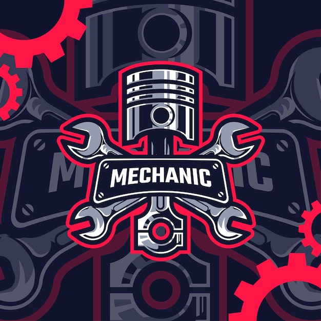 Automotive industry logo premium Vector