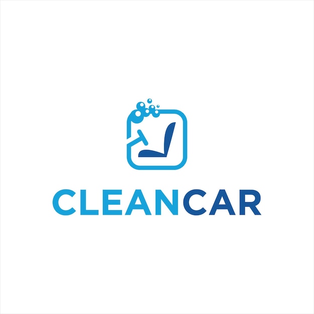 Vector automotive interior cleaning service logo template