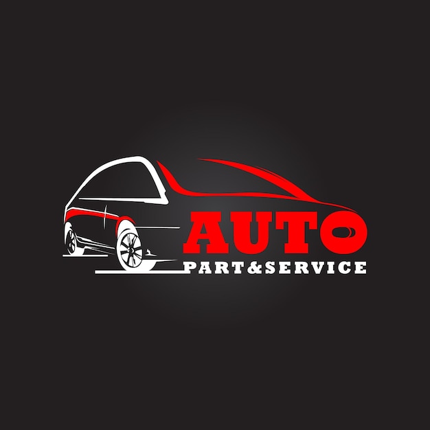 Automotive logo design part and service template