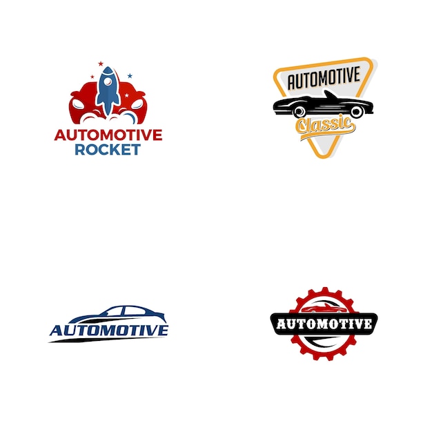 Vettore logo design automobilistico