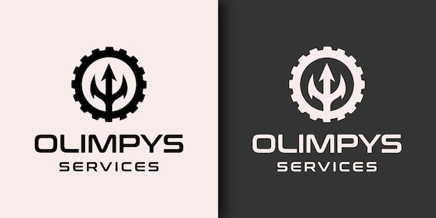 자동차 OLIMPYS SERVICES 로고 디자인 템플릿