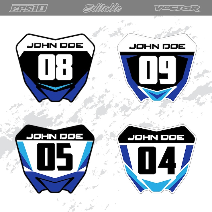 वेक्टर automotive racing decals figure for motorsport