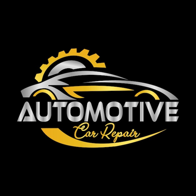 Vettore logo di riparazione automobilistica