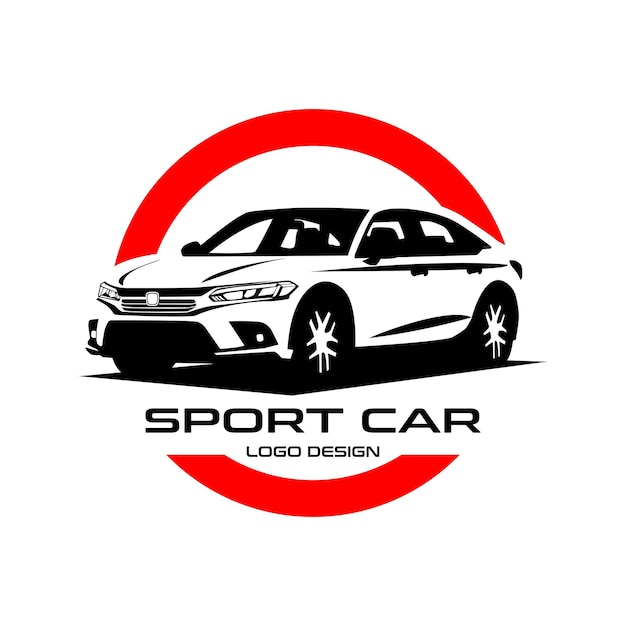 Automotive sedan sport car logo concept illustration