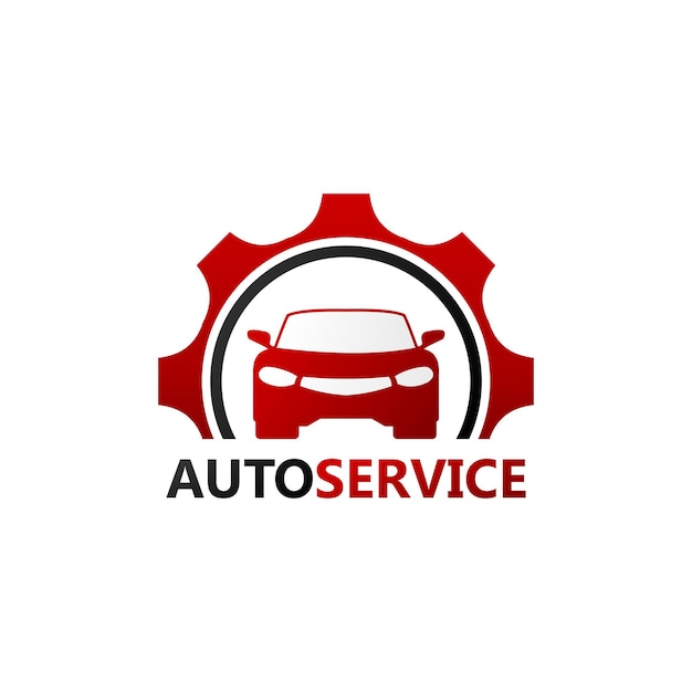 Vector automotive service logo sjabloon premium vector