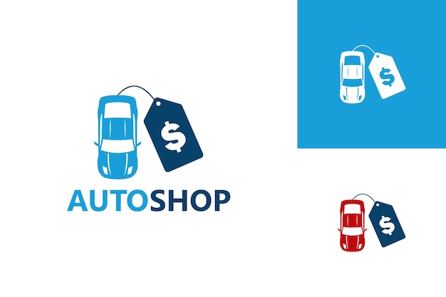 Automotive shop logo template design vector, embleem, ontwerpconcept, creatief symbool, pictogram