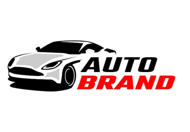 Vettore logo dell'automobile di velocità automobilistica