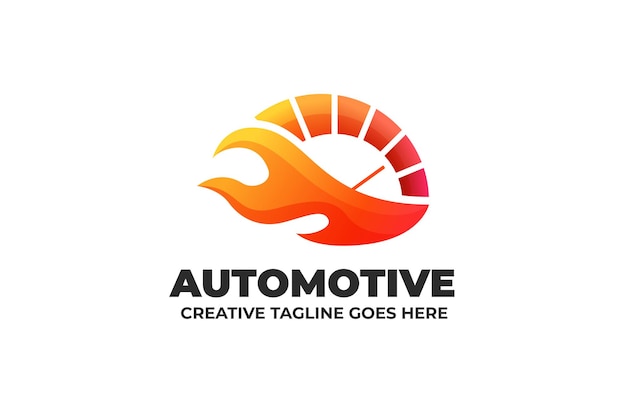 Vector automotive speed fast gradient logo