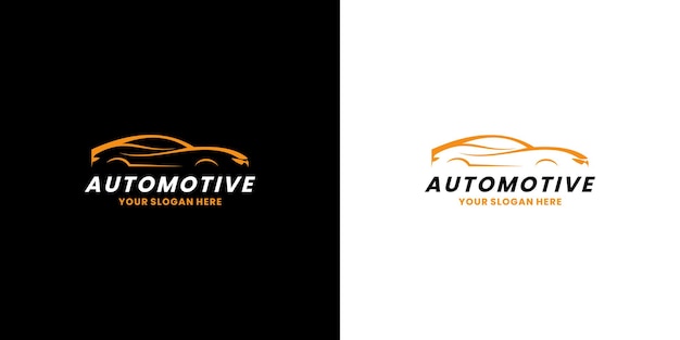 Автомобиль, дизайн логотипа спортивного автомобиля для мастерской