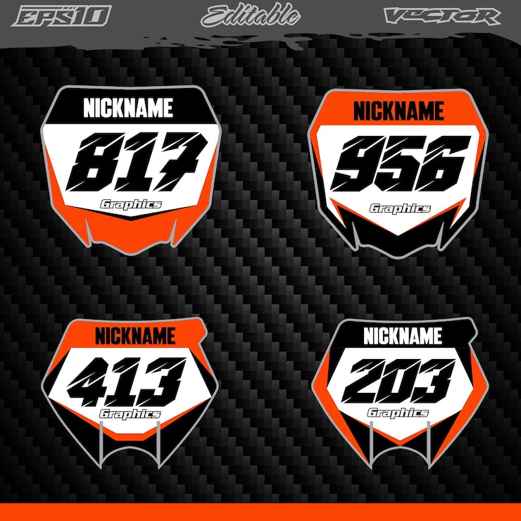 वेक्टर automotive and sport motocross background decals vector template