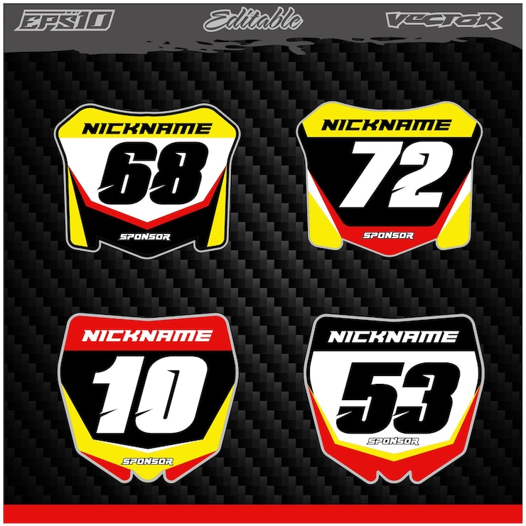 वेक्टर automotive and sport motocross background decals vector template