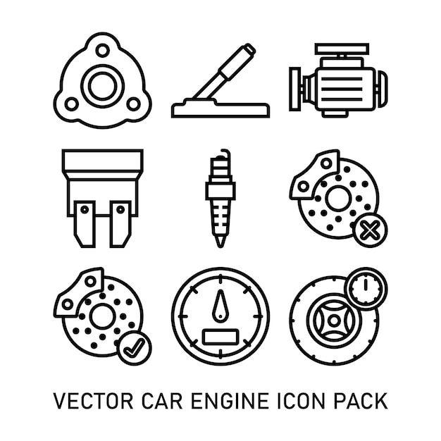 Automotoroverzicht Icon Pack 1